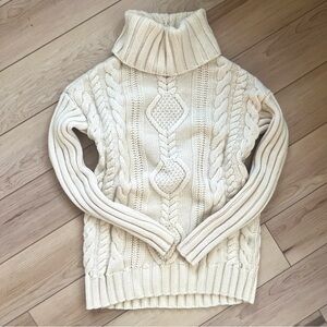 Athleta Merino Plains Cable Knit Sweater